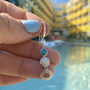 Lakshmi Turquoise Drop Earrings Silver Or Gold Plated, thumbnail 3 of 12