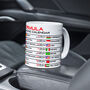 Formula 2026 Racing Calendar White Edition Mug, thumbnail 2 of 3