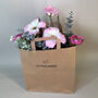 Faux Flowers Gift Bag Pink, thumbnail 1 of 3