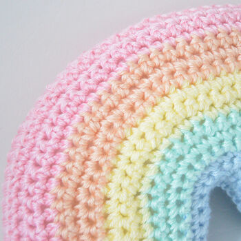 Pastel Rainbow Cushion, 2 of 3