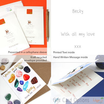Personalised Gemstones Thank You Card, 4 of 4