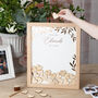 Foiled Gold Leaves Wedding Drop Top Frame Guest Book, thumbnail 2 of 3