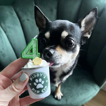 Personalised Dog Pawprint Puppaccino Pup Cup, 3 of 4