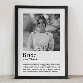 Personalised Bride Print, Gift For Bride, 6 of 7