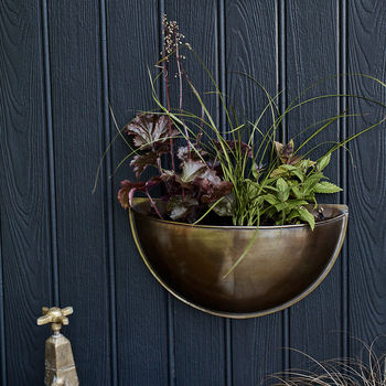 Sola Brass Wall Planter, 3 of 8