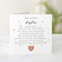Bestie Thank You Crochet Heart Birthday Card, thumbnail 1 of 3