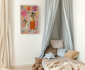 Mouse Father And Daughter Nursery Art Print, 4 of 4