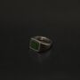 Square Opal Gem Silver Signet Ring For Men Mens Rings, thumbnail 8 of 11