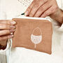 Embroidered Linen Acorn Coin Purse, thumbnail 3 of 3