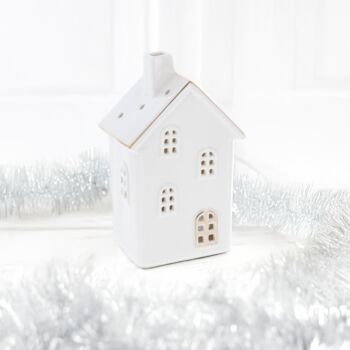 White And Gold Ceramic Home Tealight Holders, 4 of 6