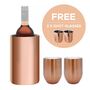 Stainless Steel Wine Cooler Set With Tumblers Or Flutes, thumbnail 1 of 6
