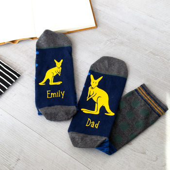 Personalised Daddy Kangaroo Socks, 2 of 3