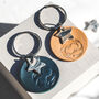Pisces Star Sign Leather Keyring, thumbnail 1 of 5