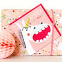 Laser Cut Unicorn Birthday Card, thumbnail 4 of 5