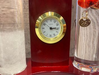 Galileo Thermometer Clock And Storm Glass Weather Station, 3 of 7
