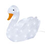 Outdoor Christmas Figure Light Up LED Acrylic Swan Battery Operated With Timer 31cm, thumbnail 2 of 3