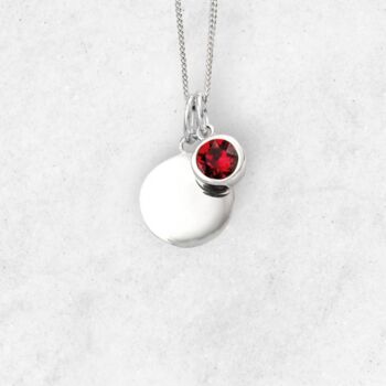 Genuine Ruby Cz Necklace In Sterling Silver, 6 of 12