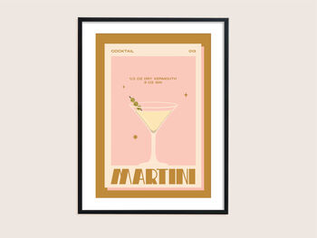 Retro Martini Cocktail Print, 2 of 5