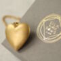 Lily Of The Valley Personalized Heart Locket Necklace, thumbnail 4 of 9