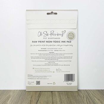 Paw Print Non Toxic Paw Print Ink Pad Kit For Small Mammals, 8 of 10
