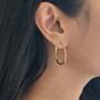 Classic Hoop Earrings Gold, thumbnail 4 of 9