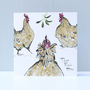 Three French Hens Christmas Card Pack Of Six, thumbnail 1 of 2