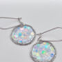 Super Silver Disco Earrings Small Hand Made, thumbnail 4 of 8