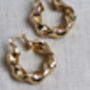 Gold Twist Hoop Earrings, thumbnail 4 of 5