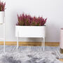 White Oval Metal Planter Stand, thumbnail 1 of 4