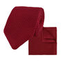 Burgundy Red Diamond End Knitted Neck Tie In 100% Soft Polyester, thumbnail 2 of 9