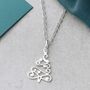 Sterling Silver Christmas Tree Pendant Necklace, thumbnail 1 of 9