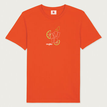 Mojito Cocktail Orange Organic T Shirt, 3 of 5
