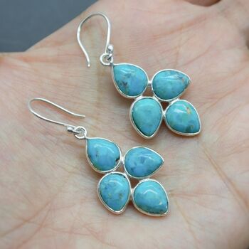Turquoise Silver Earrings, 12 of 12