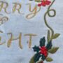 Merry And Bright Embroidered Banner, thumbnail 8 of 10