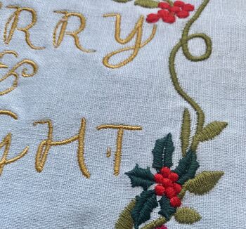 Merry And Bright Embroidered Banner, 8 of 10