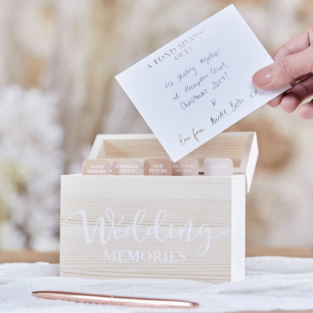 Wooden Wedding Memory Box, 1 of 5