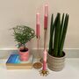 'Mulberry Coulis' Dip Dye Dinner Candles Trio, thumbnail 1 of 6