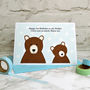 'Daddy Bear' Personalised Birthday Card From Children, thumbnail 5 of 5