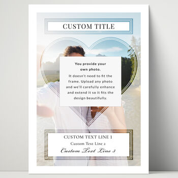 Congratulations Couples Photo Print Personalised Engagement Gift, 2 of 5