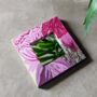 Lilac And Pink Iris Decorative Mini Mirror, thumbnail 1 of 3