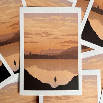 'Sunrise Solice Lake Swimmer' A4 Print, 4 of 5