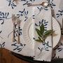 Luxury Designer Christmas Napkin Sets Mistletoe White, thumbnail 1 of 3