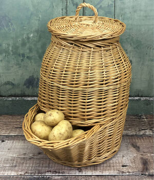 Wicker Potato And Onion Storage Hoppers Set Of Two, 4 of 7