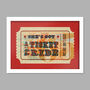 Ticket To Ride Music Poster Print, thumbnail 4 of 4