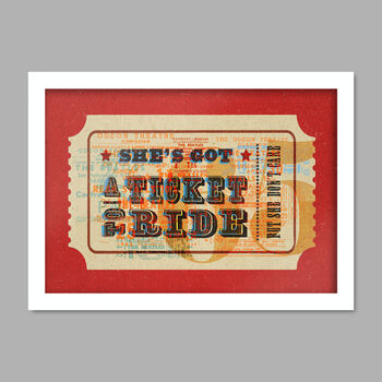 Ticket To Ride Music Poster Print, 4 of 4