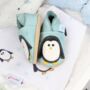 Dotty Fish Penguin Soft Leather Baby Shoes With Barefoot Soles, thumbnail 1 of 11