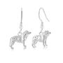 Sterling Silver Border Collie 3D Earrings, thumbnail 2 of 5