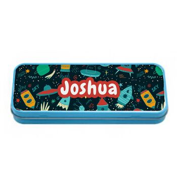 Personalised Blue Tin Pencil Case, 3 of 3