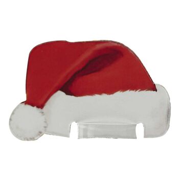 Santa Hat Christmas Glass Toppers X 10, 2 of 4