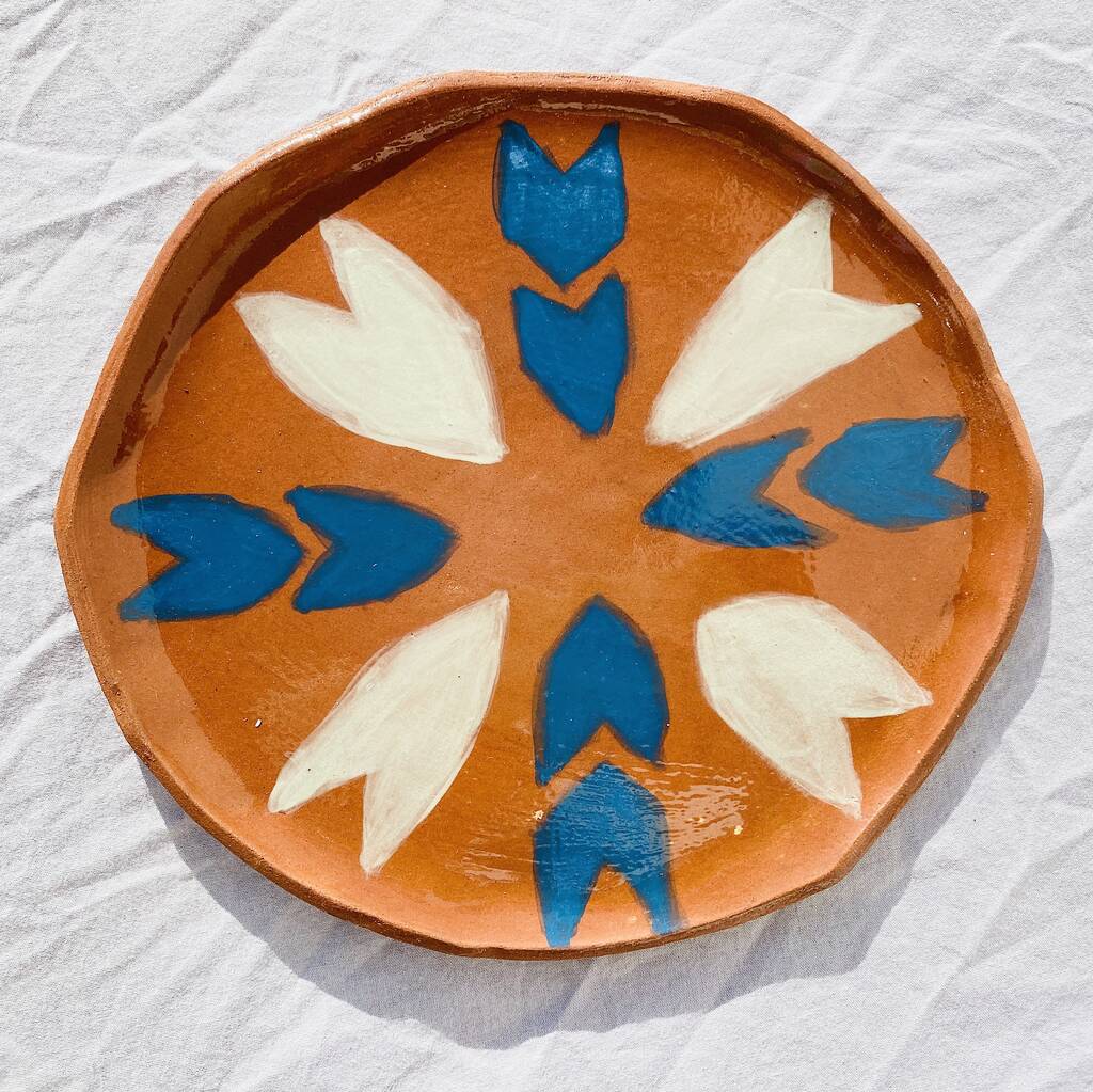 Aztec Ceramic Plate By Harlie Brown Ceramics